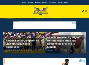 How pasionaguila.com looks like on a tablet such as an iPad.