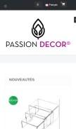 How passiondecor.net looks like on a mobile device such as an iPhone.