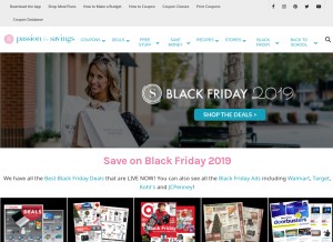 How passionforsavings.com looks like on a tablet such as an iPad.