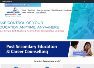 How passnownow.com looks like on a tablet such as an iPad.