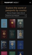 How passportindex.org looks like on a mobile device such as an iPhone.