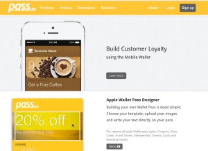How passslot.com looks like on a tablet such as an iPad.