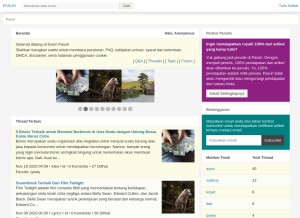 How pasuh.com looks like on a tablet such as an iPad.