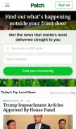 How patch.com looks like on a mobile device such as an iPhone.