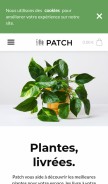 How patchplants.com looks like on a mobile device such as an iPhone.