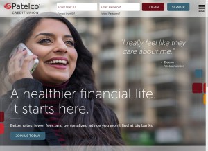 How patelco.org looks like on a tablet such as an iPad.
