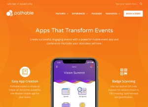 How pathable.com looks like on a tablet such as an iPad.