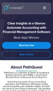 How pathquest.com looks like on a mobile device such as an iPhone.