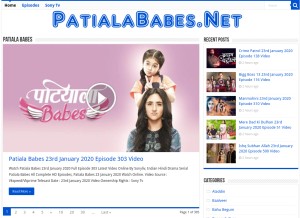 How patialababes.net looks like on a tablet such as an iPad.