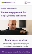How patient-message.com looks like on a mobile device such as an iPhone.