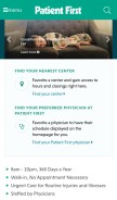 How patientfirst.com looks like on a mobile device such as an iPhone.