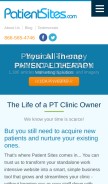 How patientsites.com looks like on a mobile device such as an iPhone.