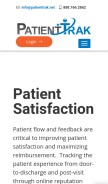 How patienttrak.net looks like on a mobile device such as an iPhone.