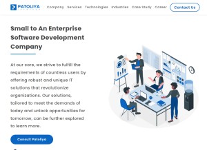 How patoliyainfotech.com looks like on a tablet such as an iPad.