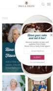 How pauladeen.com looks like on a mobile device such as an iPhone.