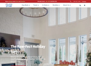 How paw.com looks like on a tablet such as an iPad.