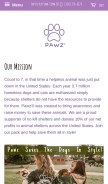 How pawz.com looks like on a mobile device such as an iPhone.
