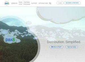 How pax8.com looks like on a tablet such as an iPad.