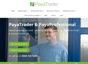 How payatrader.com looks like on a tablet such as an iPad.