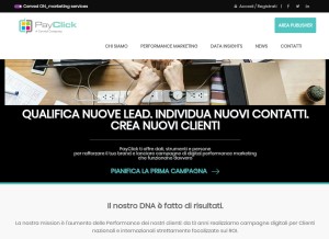 How payclick.it looks like on a tablet such as an iPad.