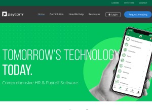 How paycomdfw.com looks like on a tablet such as an iPad.
