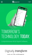 How paycomonline.com looks like on a mobile device such as an iPhone.