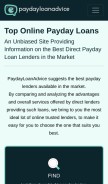 How paydayloanadvice.org looks like on a mobile device such as an iPhone.