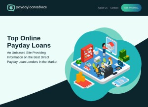 How paydayloanadvice.org looks like on a tablet such as an iPad.