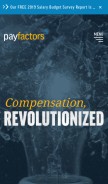 How payfactors.com looks like on a mobile device such as an iPhone.
