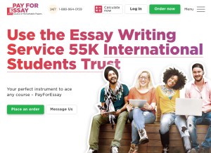 How payforessay.net looks like on a tablet such as an iPad.