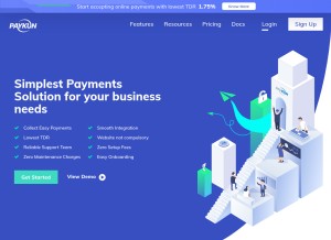 How paykun.com looks like on a tablet such as an iPad.
