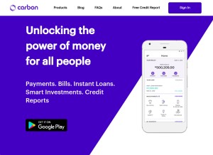 How paylater.ng looks like on a tablet such as an iPad.