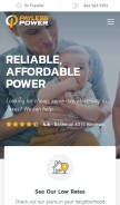 How paylesspower.com looks like on a mobile device such as an iPhone.