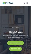 How paymaya.com looks like on a mobile device such as an iPhone.