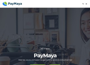 How paymaya.com looks like on a tablet such as an iPad.