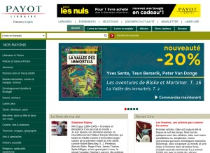 How payot.ch looks like on a tablet such as an iPad.