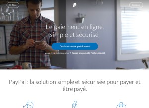 How paypal.com looks like on a tablet such as an iPad.