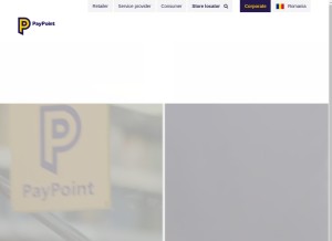 How paypoint.com looks like on a tablet such as an iPad.
