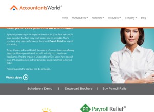 How payrollrelief.com looks like on a tablet such as an iPad.
