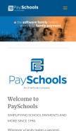 How payschools.com looks like on a mobile device such as an iPhone.