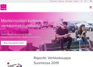 How paytrail.com looks like on a tablet such as an iPad.