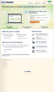 How paytrust.com looks like on a mobile device such as an iPhone.