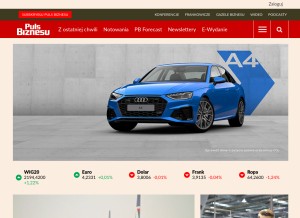 How pb.pl looks like on a tablet such as an iPad.