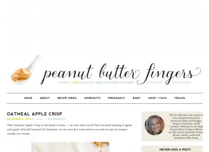 How pbfingers.com looks like on a tablet such as an iPad.