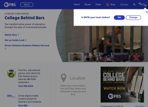 How pbs.org looks like on a tablet such as an iPad.