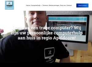 How pc-opruimen.nl looks like on a tablet such as an iPad.