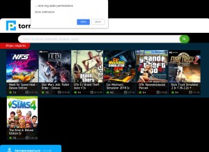 How pc-torrent.org looks like on a tablet such as an iPad.