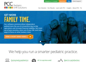How pcc.com looks like on a tablet such as an iPad.