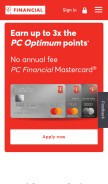 How pcfinancial.ca looks like on a mobile device such as an iPhone.