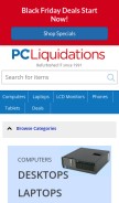 How pcliquidations.com looks like on a mobile device such as an iPhone.